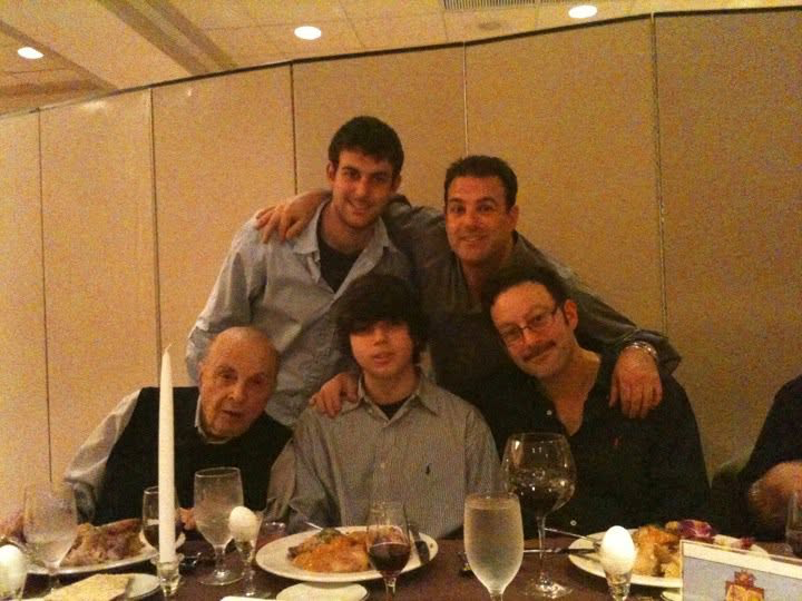 Katz family gathered around a dinner table