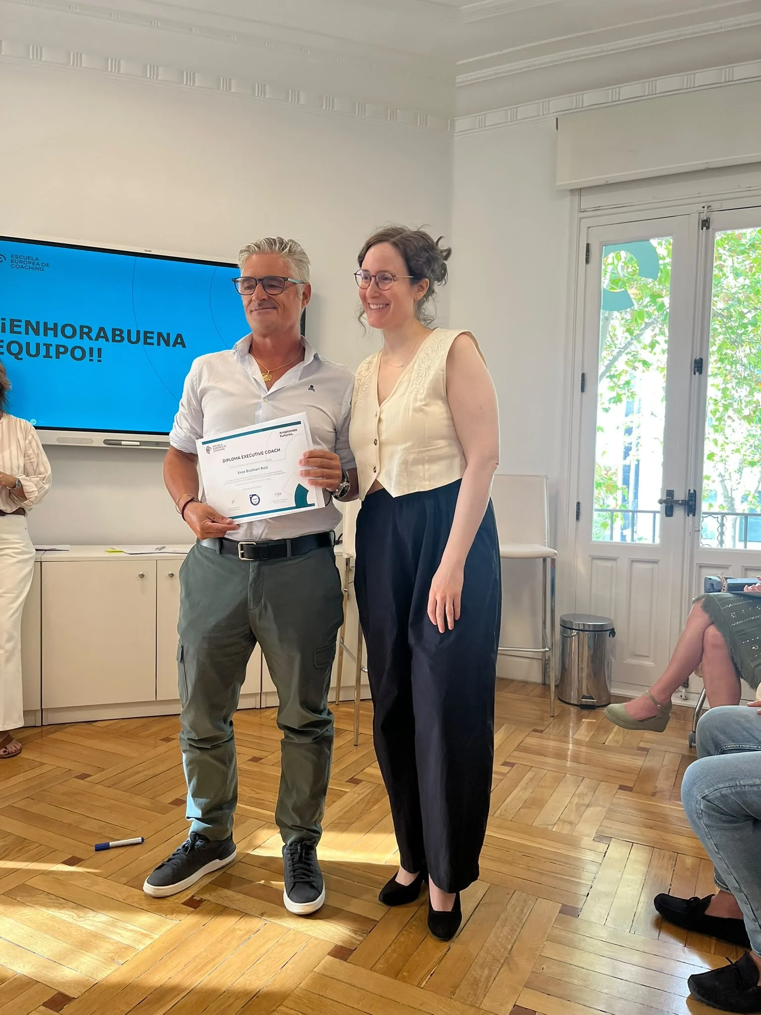 Enzo Bicchieri at his Escuela Europea de Coaching graduation