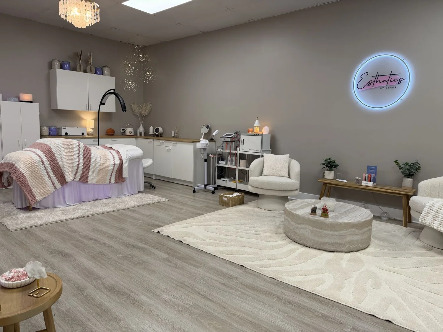 Esthetics by Sophia treatment room at Studio XO Salon