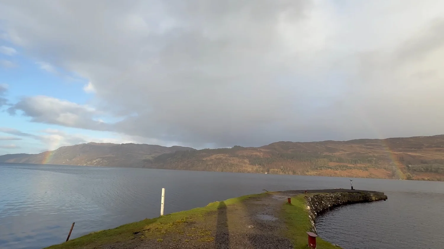 A rainbow over Loch Ness