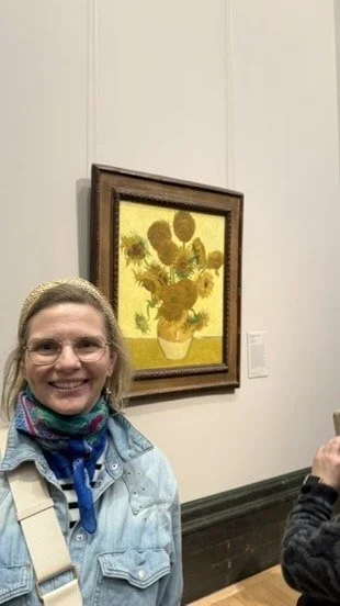 Me with Van Gogh's Sunflowers