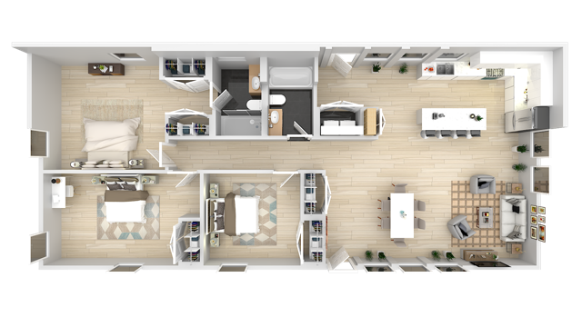 Furnished home floor plan