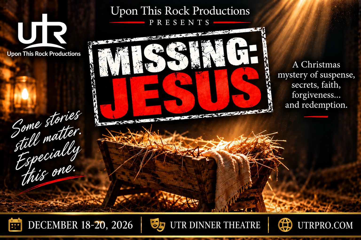 MISSING: JESUS Christmas production artwork