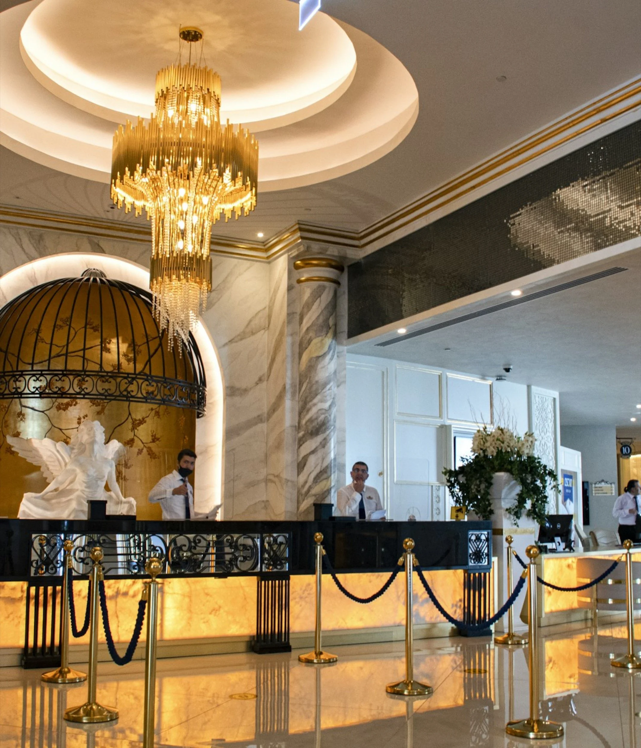 Elegant hotel lobby