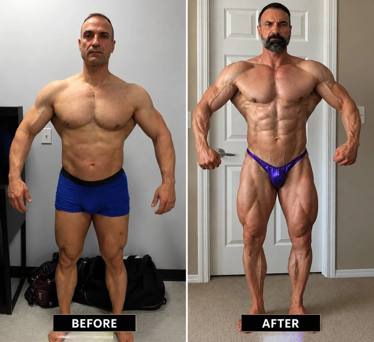 Client before and after transformation