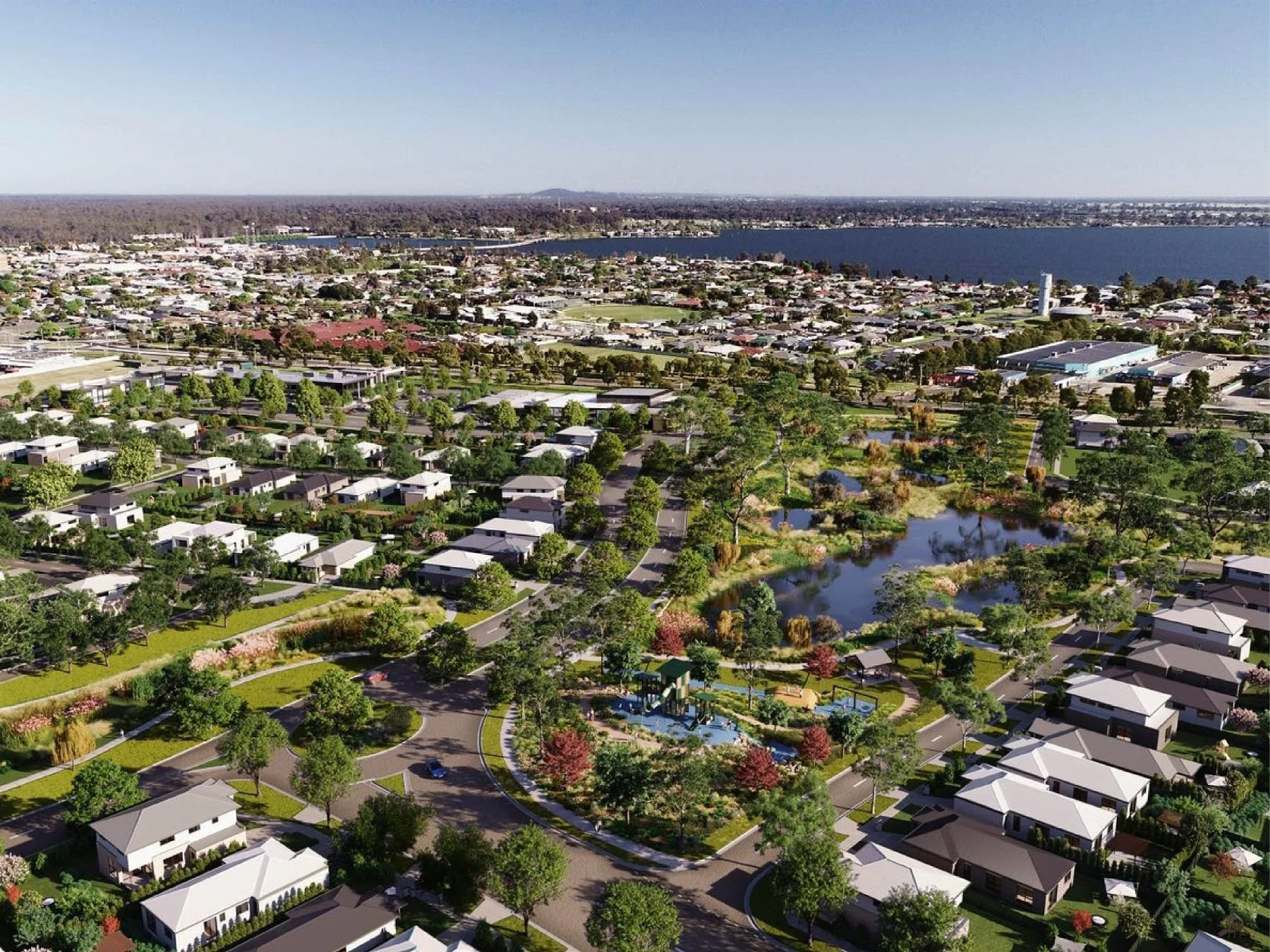 Glanmire Park estate looking toward Lake Mulwala