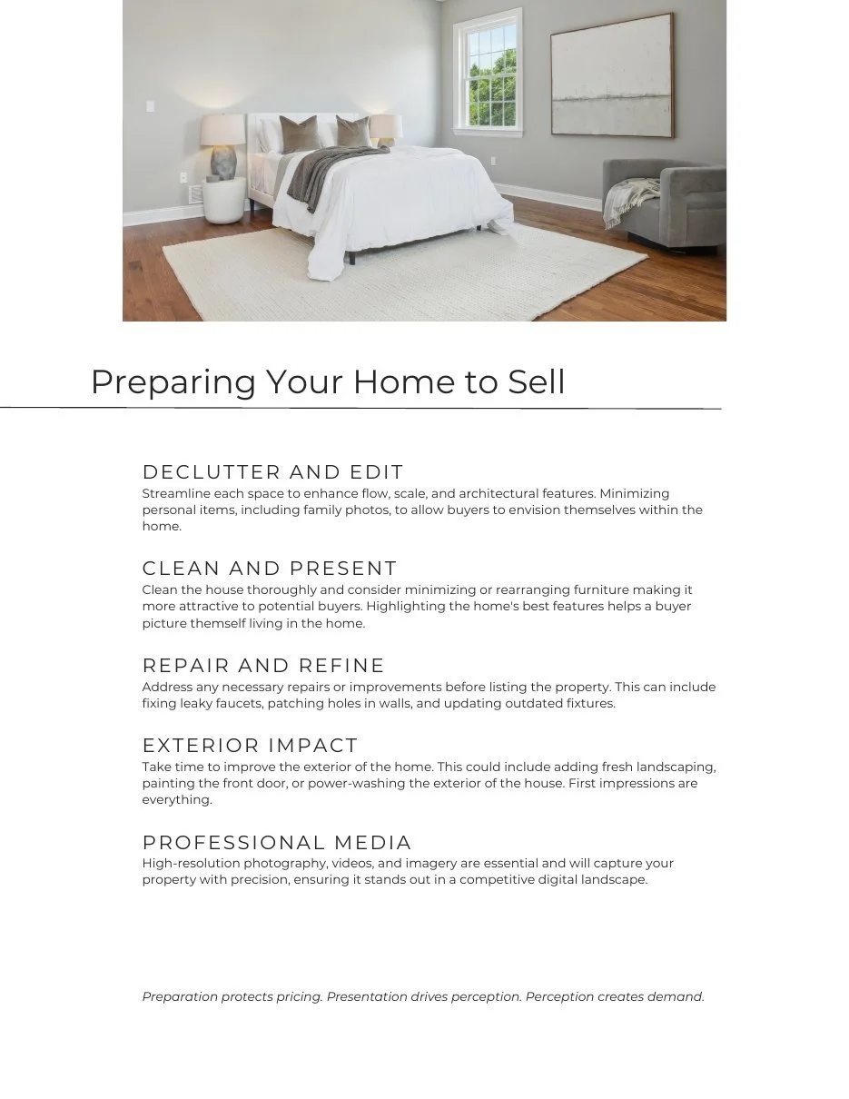 Seller Road Map page from the Listing Presentation Guide