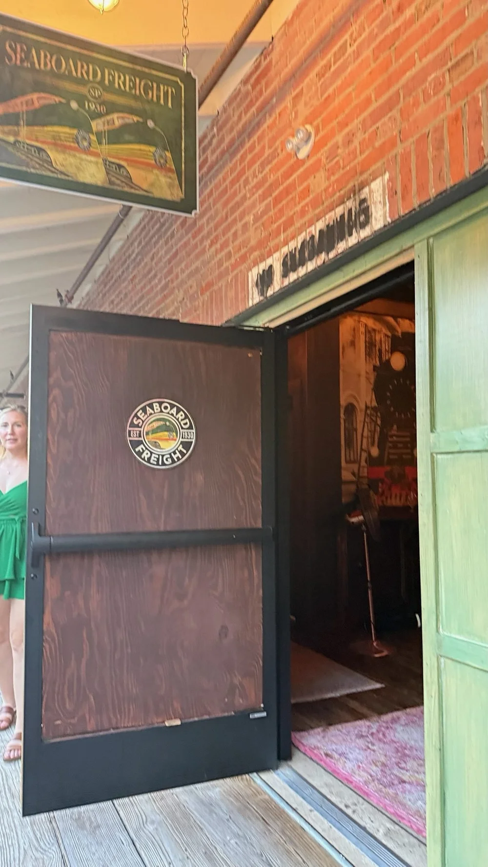 Entrance to Seaboard Freight in downtown Southern Pines, NC