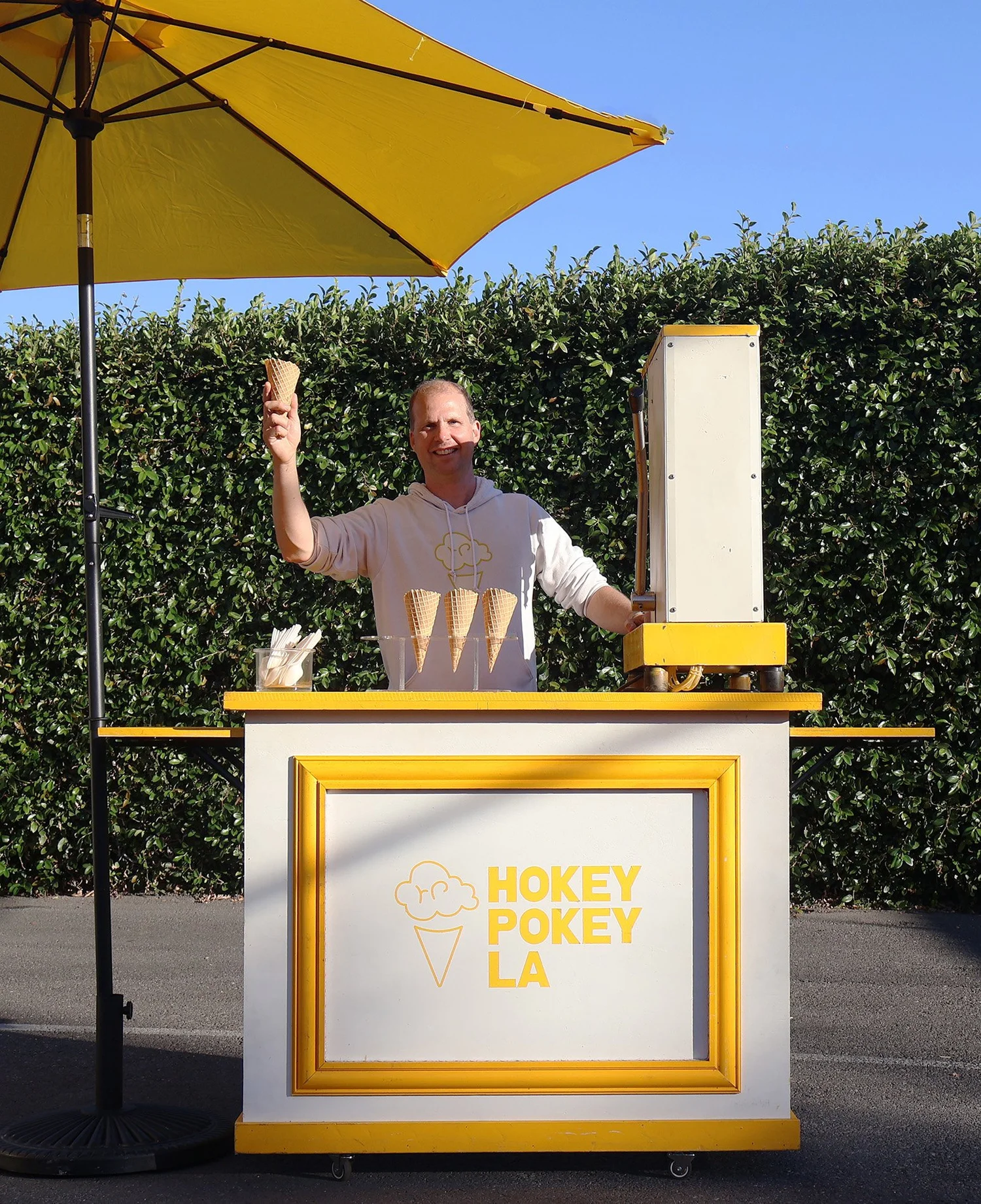 Hokey Pokey LA soft serve served at a catered event