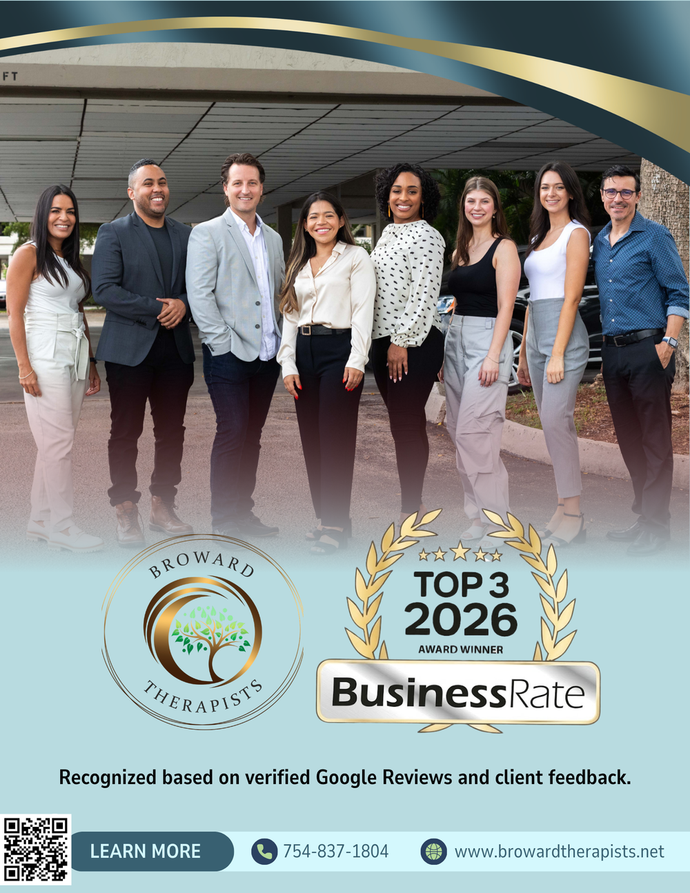 Broward Therapists, BusinessRate Top 3 award winner 2026