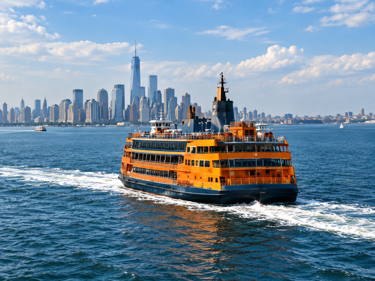 New York waterfront and surrounding landscape
