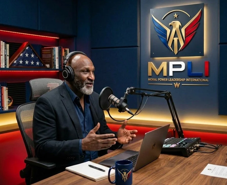 Andraé Evans in an MPLI podcast studio