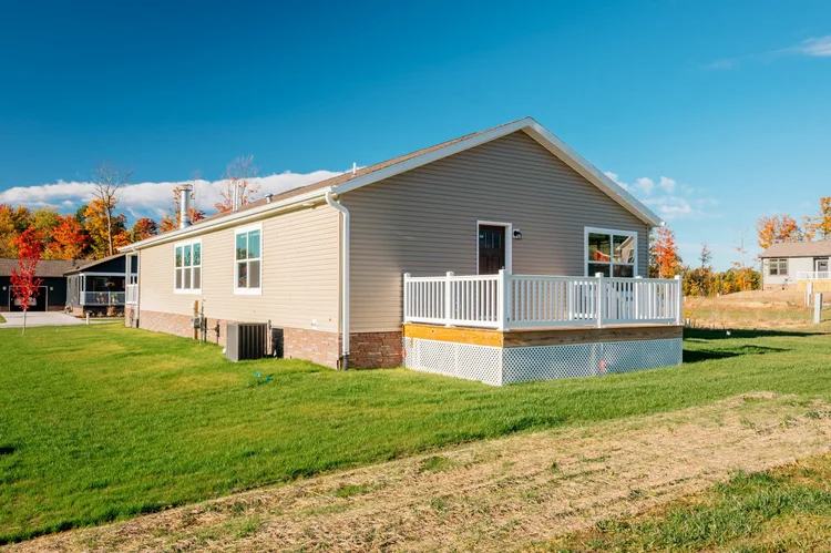 Back of the home and deck