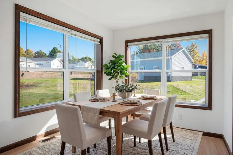 Dining area, virtually staged