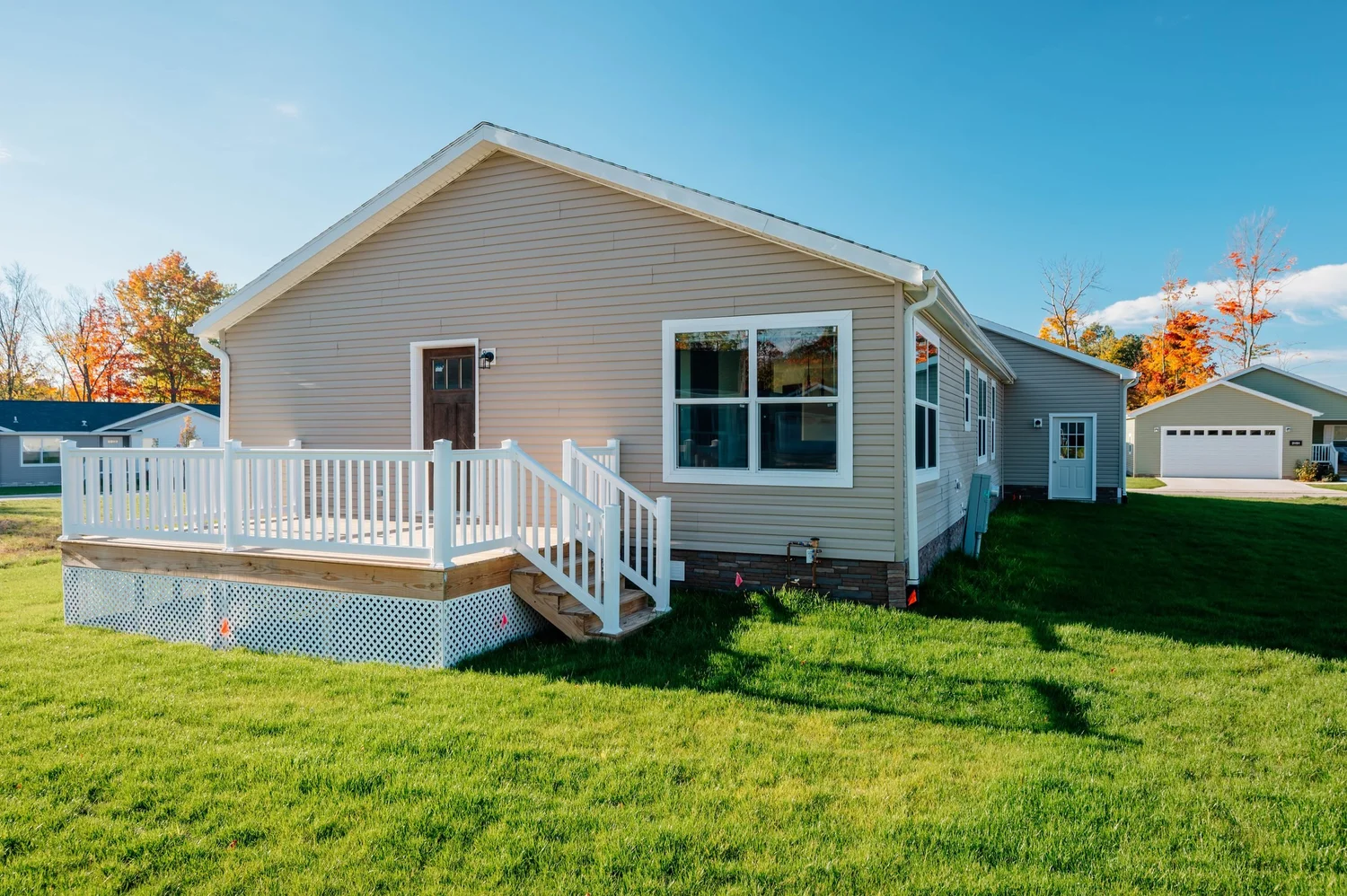 Back of the home with the deck
