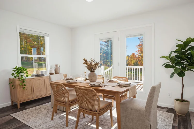 Dining area, virtually staged