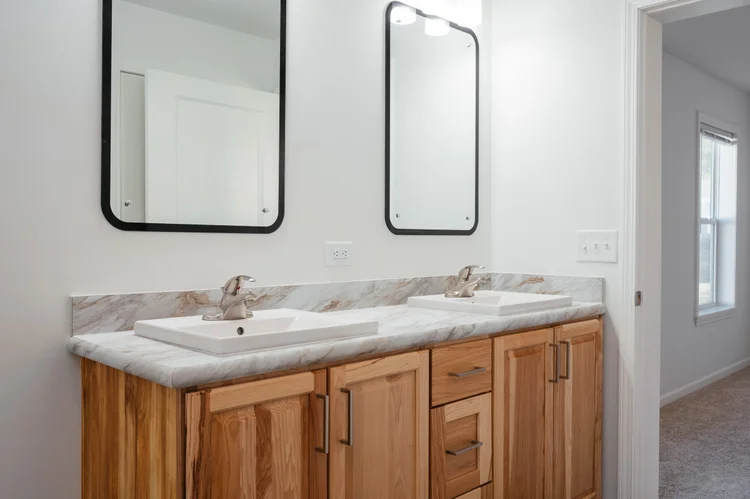 Primary bath with a double vanity
