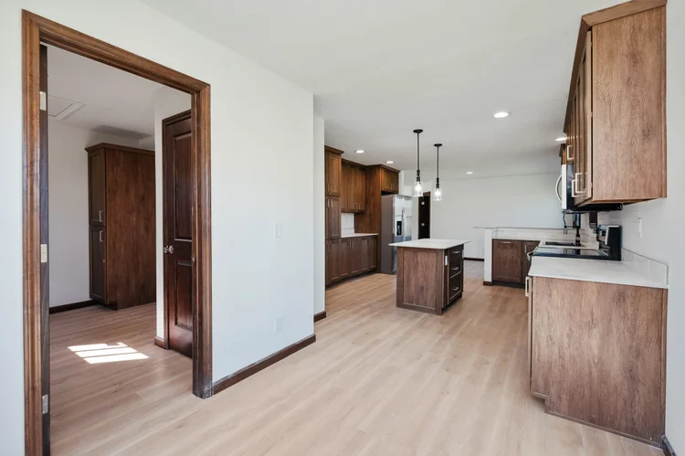 Living room and kitchen