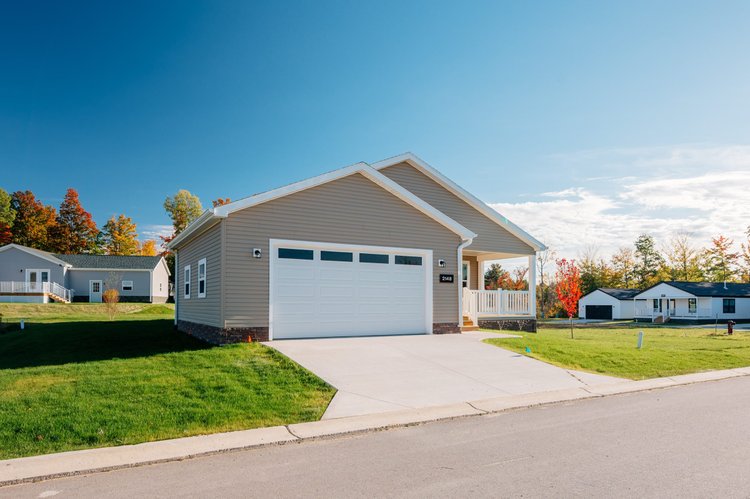 Attached two-car garage