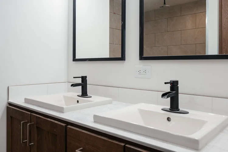Primary bath with a double vanity