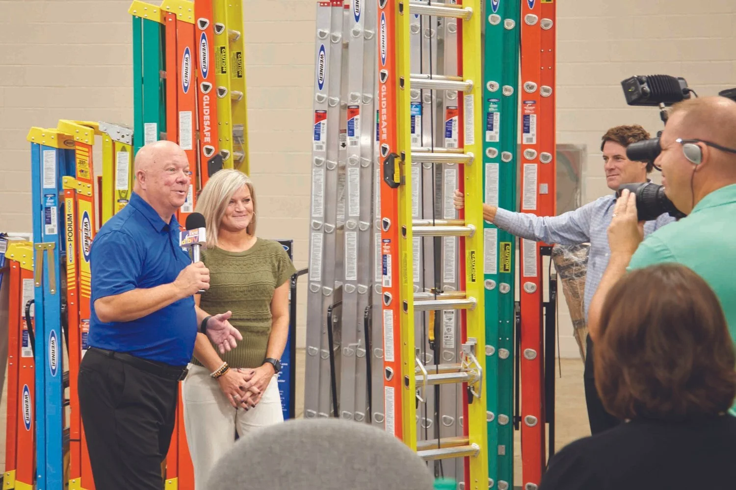 A Werner ladder product presentation at a distributor market