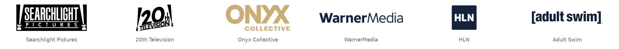 Searchlight Pictures, 20th Television, Onyx Collective, WarnerMedia, HLN, Adult Swim