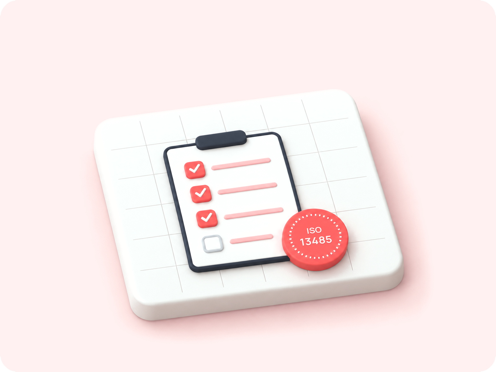 Illustration of an ISO 13485 checklist