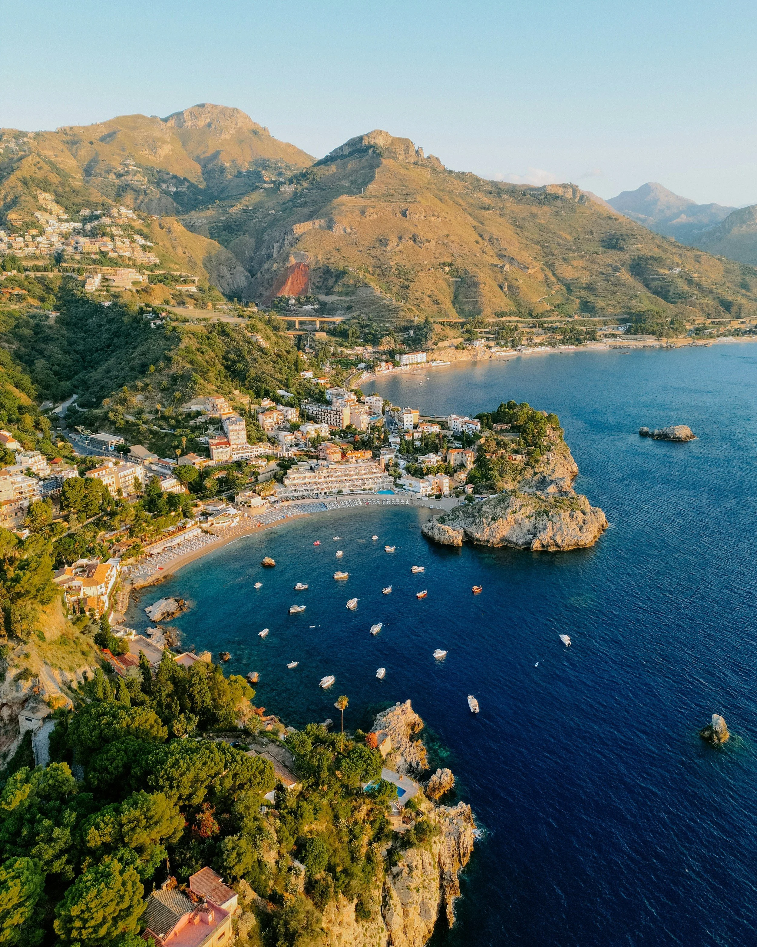 Taormina and Isola Bella on the Sicilian coast