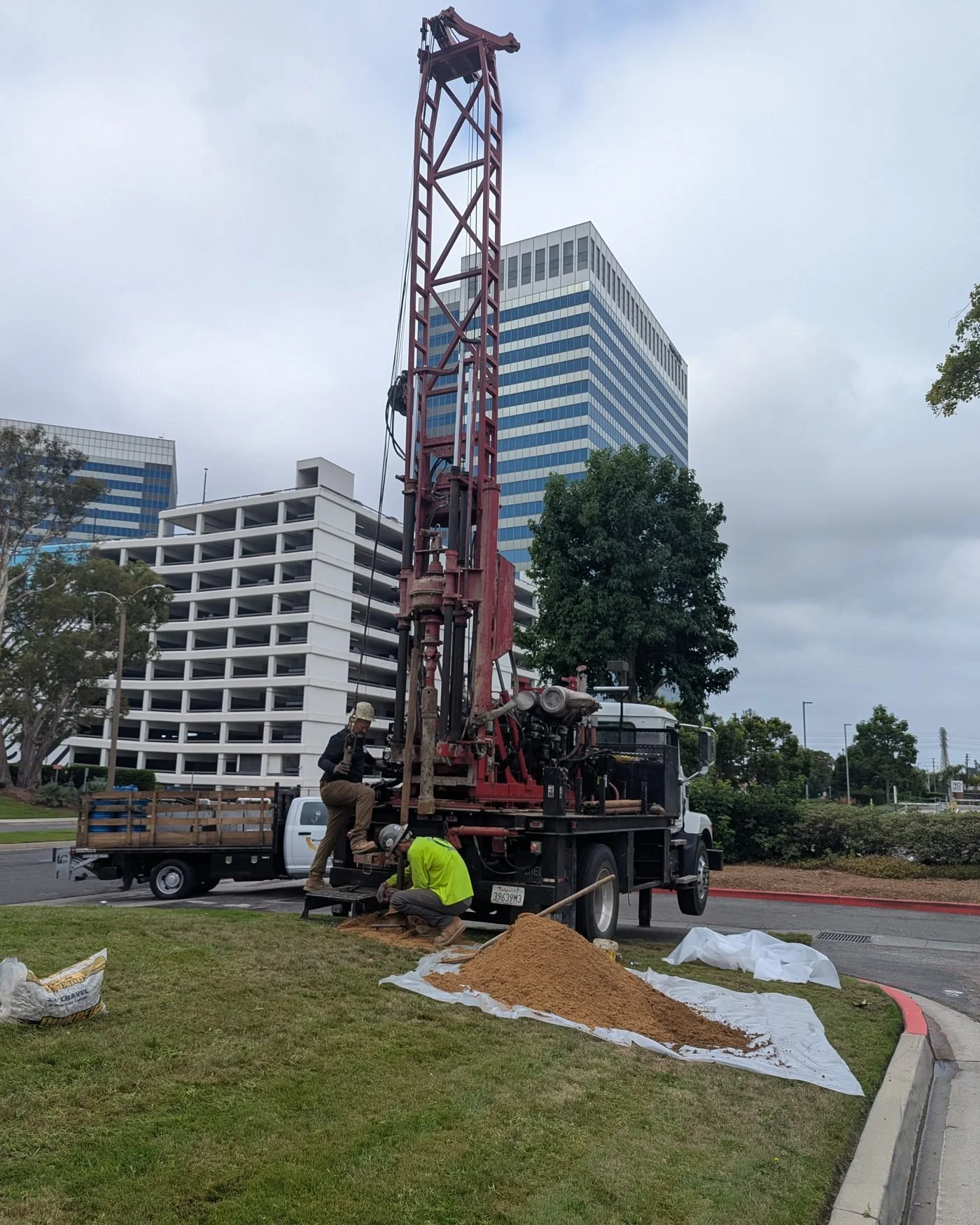 Drill rig on site