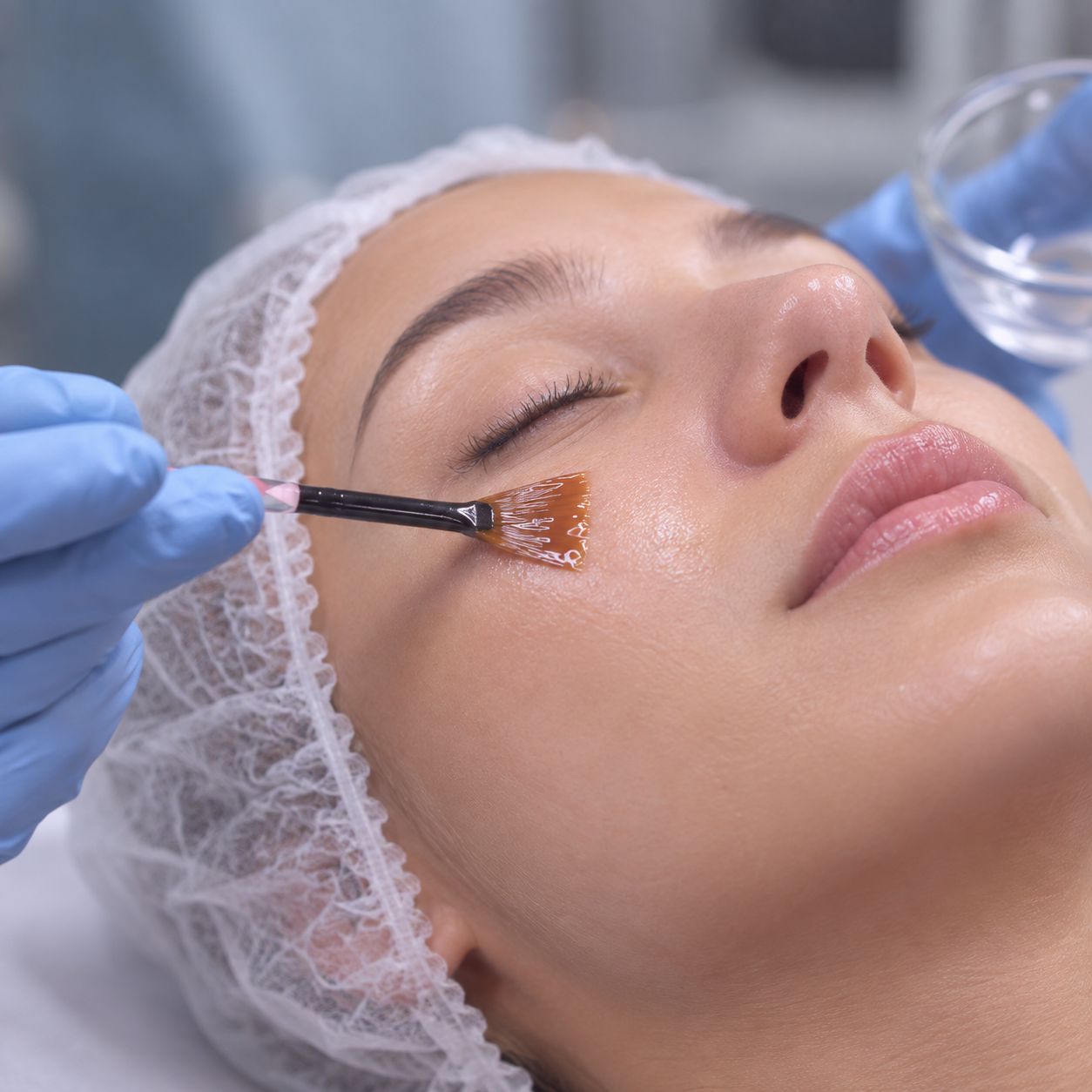 Professional facial peel treatment