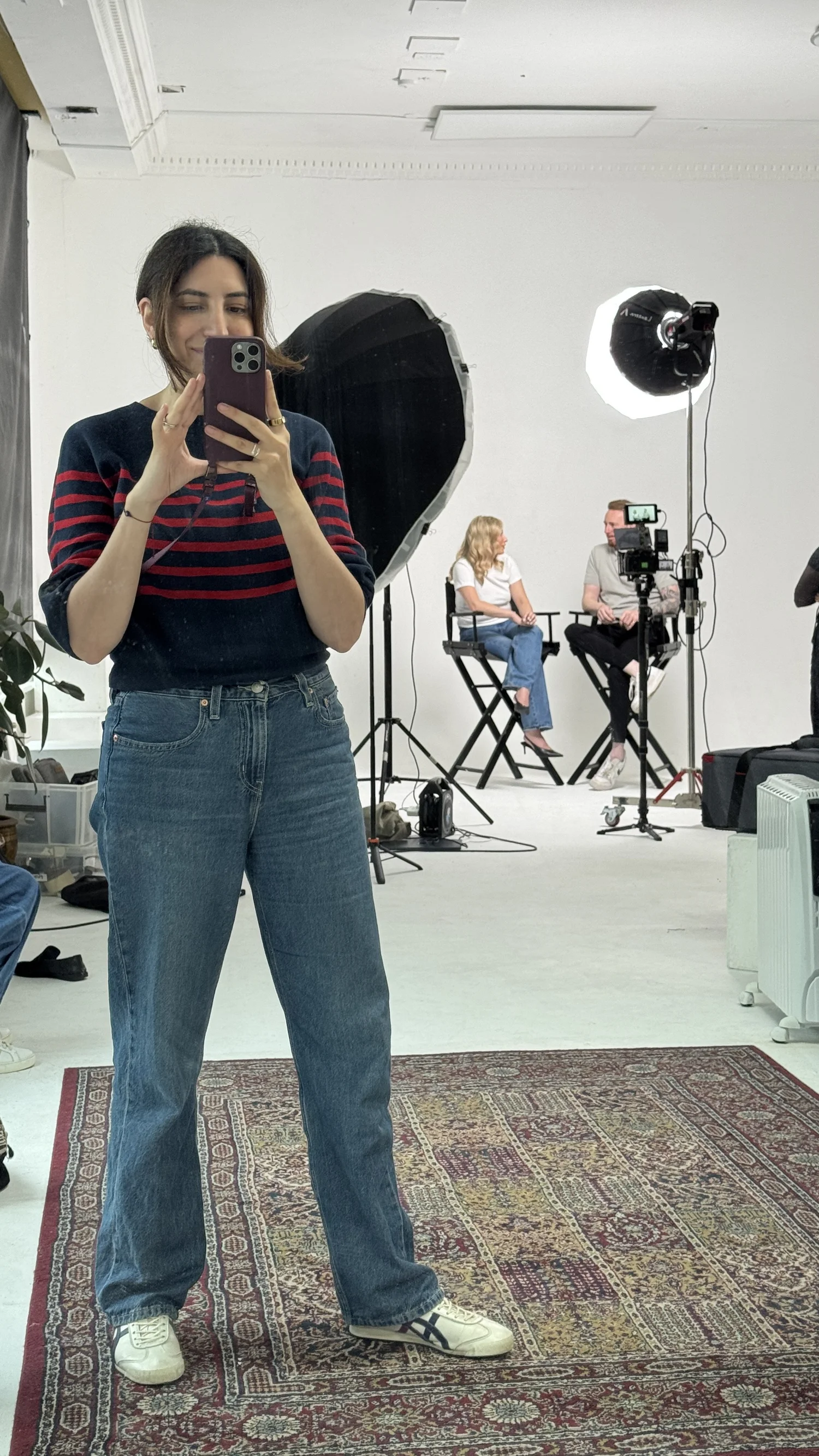 Mandy on set