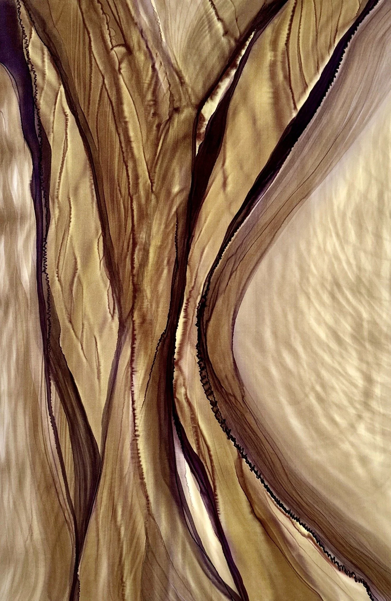 Canyon Daze, silk painting by Lisa Rodarte