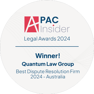 Quantum Law Group award badge 2024 apac best dispute resolution