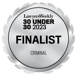 Quantum Law Group award badge 2023 lw 30u30 criminal
