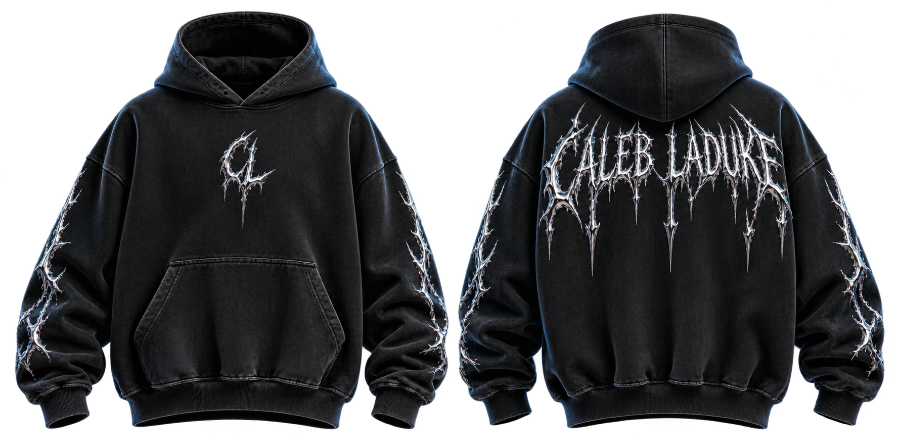 CHROME HOODIE front concept mockup