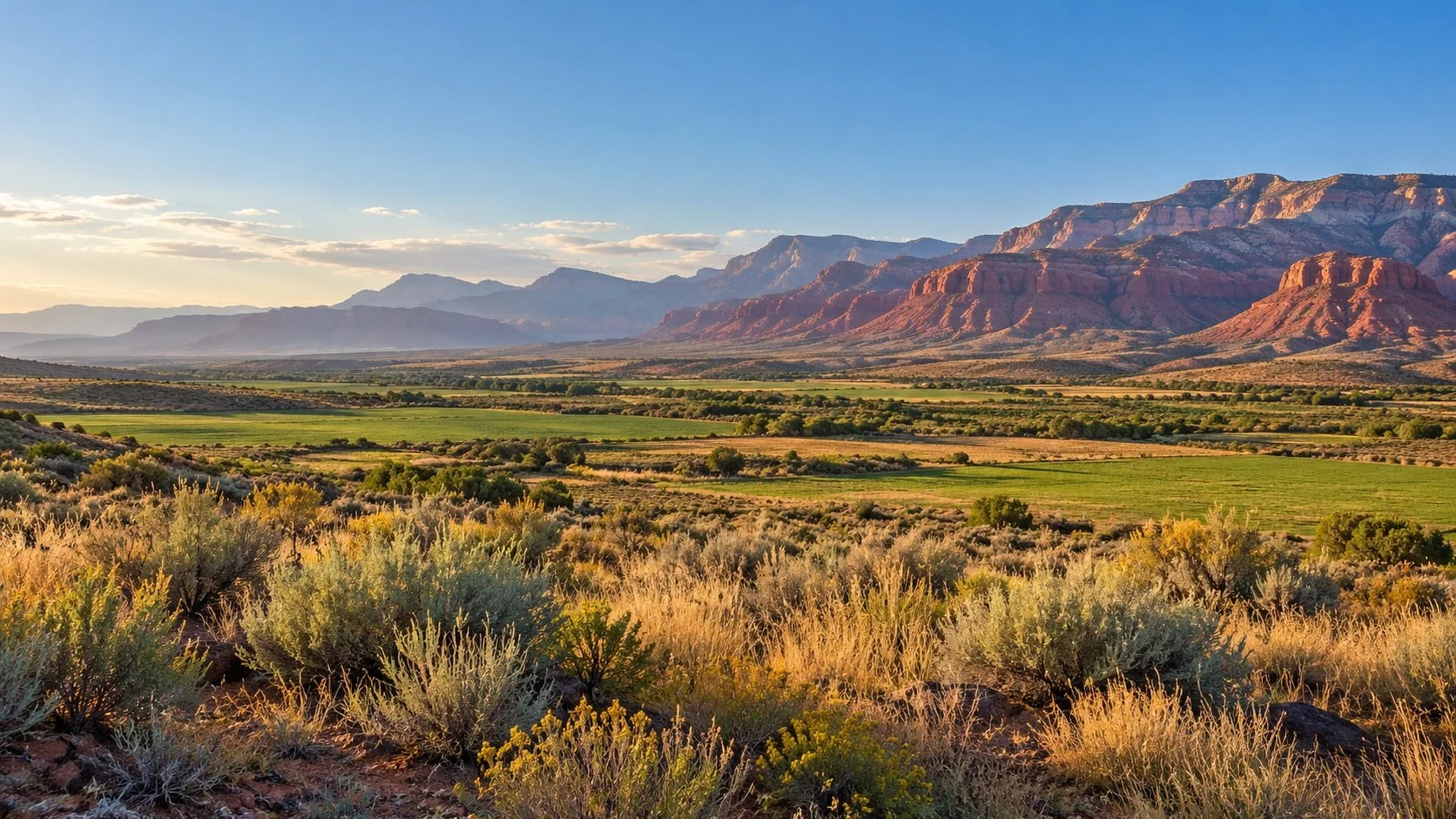 Regional desert and valley scenery