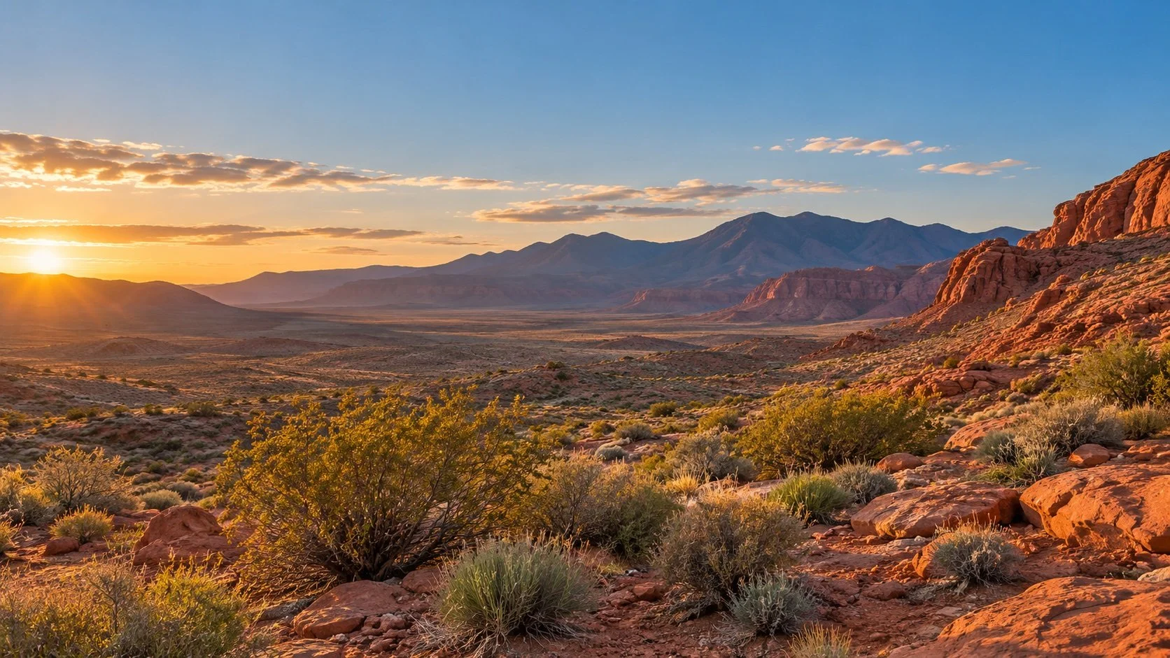 Regional desert and valley scenery