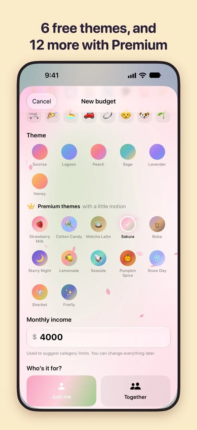 Themes: warm colors with something small drifting behind