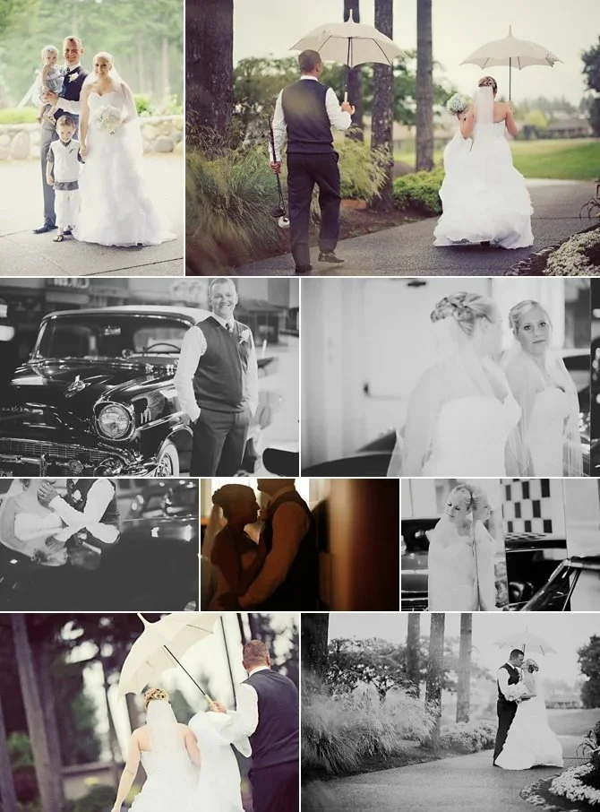 rainy wedding photos