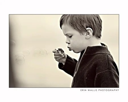 Chris blowing bubbles Chris blowing bubbles