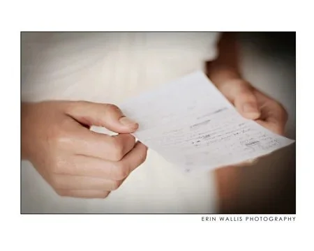 vows in hand
