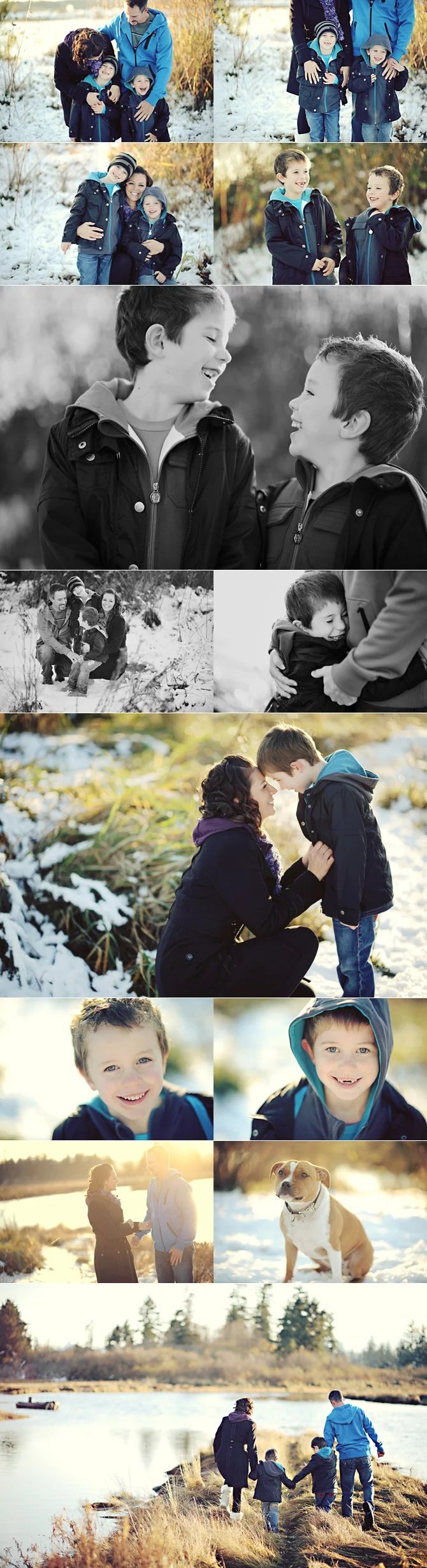 Family and a bit of snow.