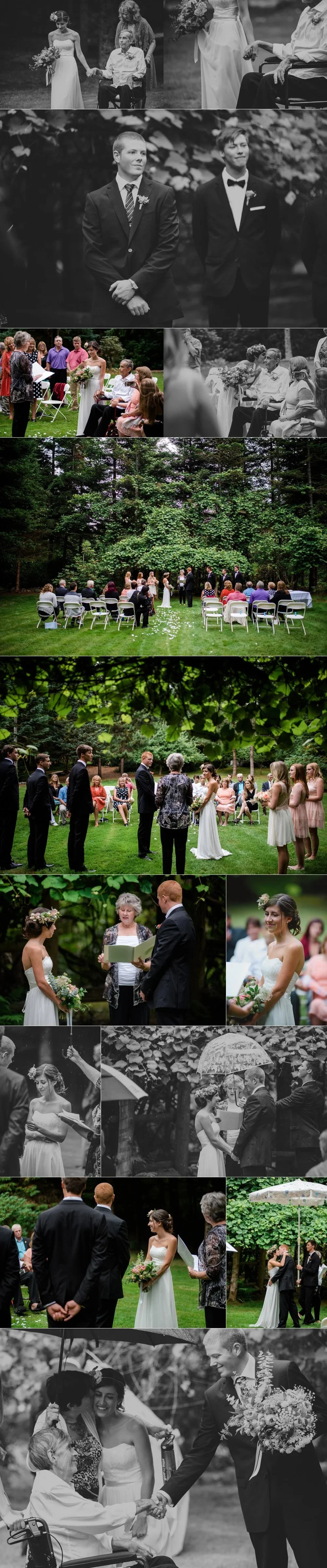 intimate garden wedding ceremony