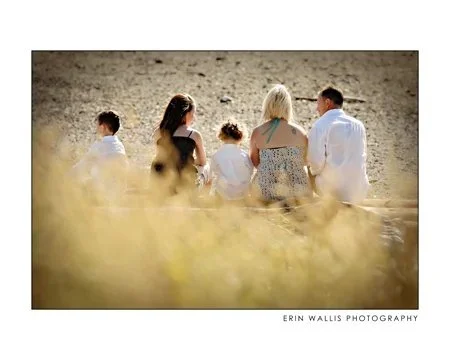 family looking out to sea 