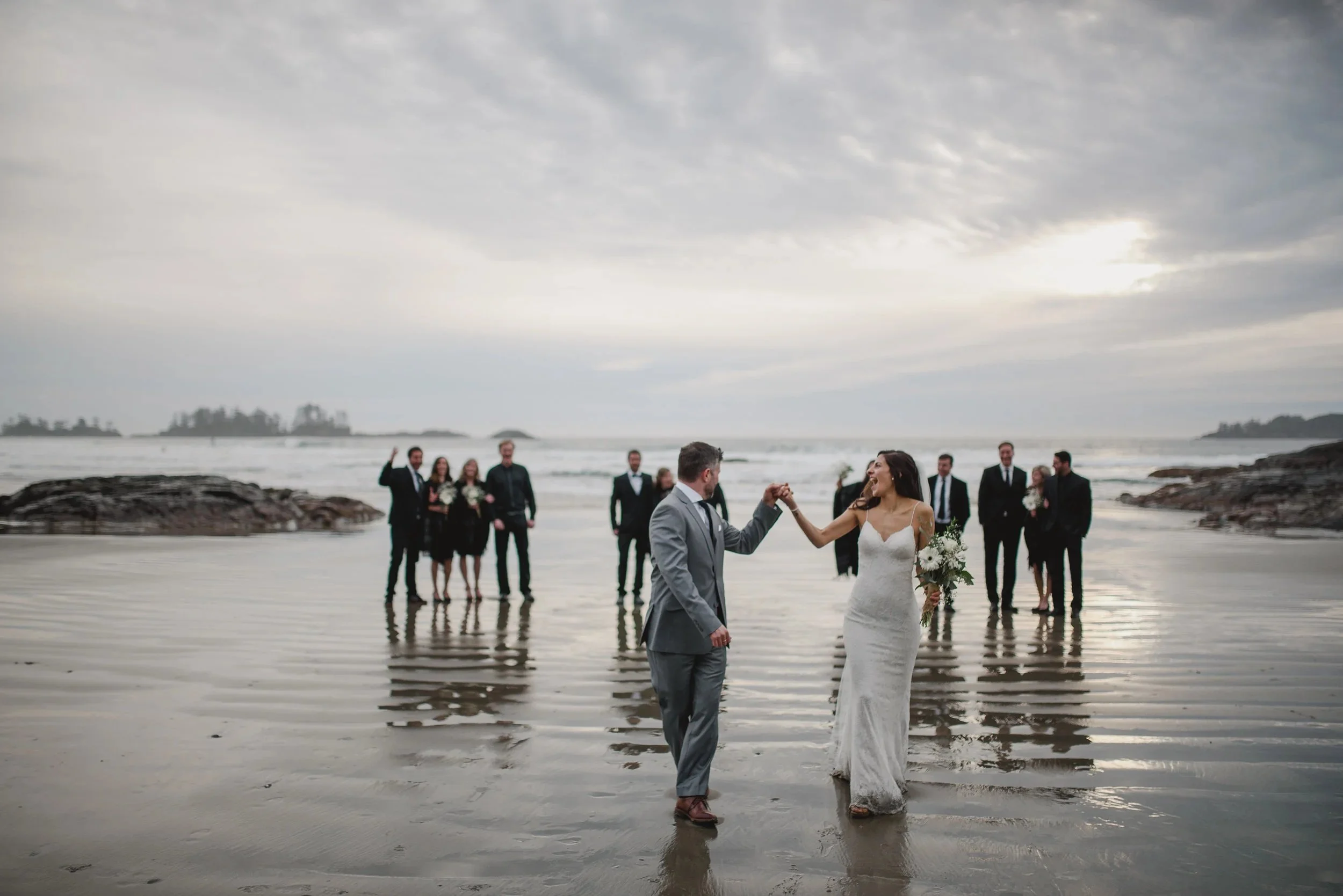 beach wedding fun
