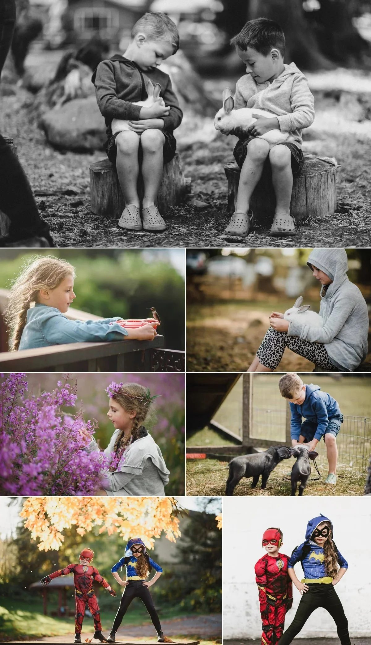 kids and animals