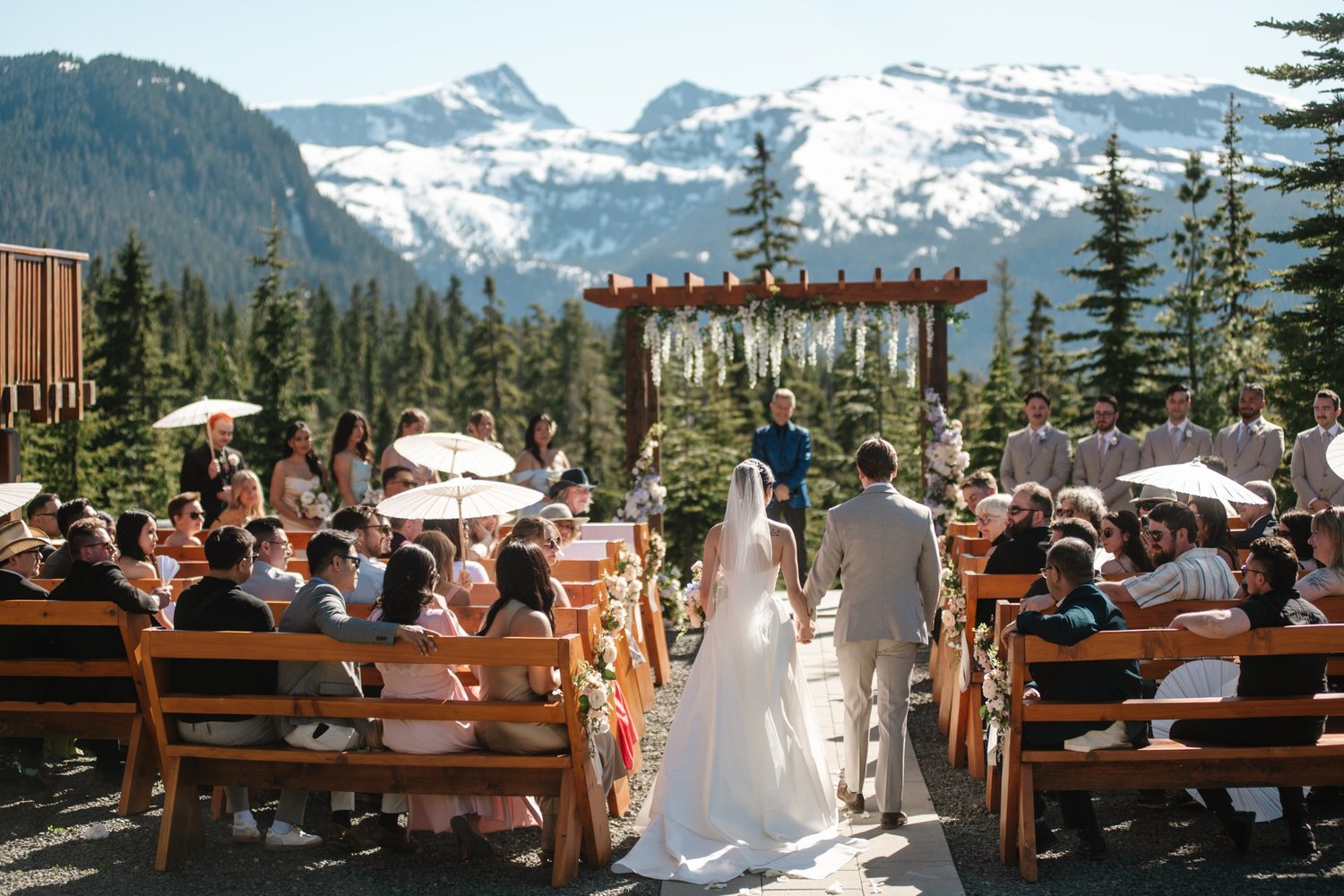 Guests gathered for the ceremony