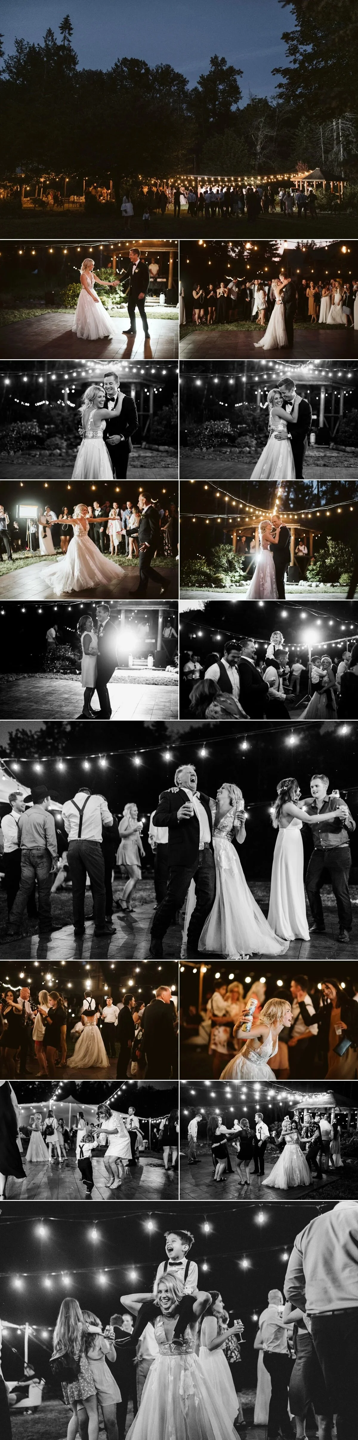 forest wedding reception
