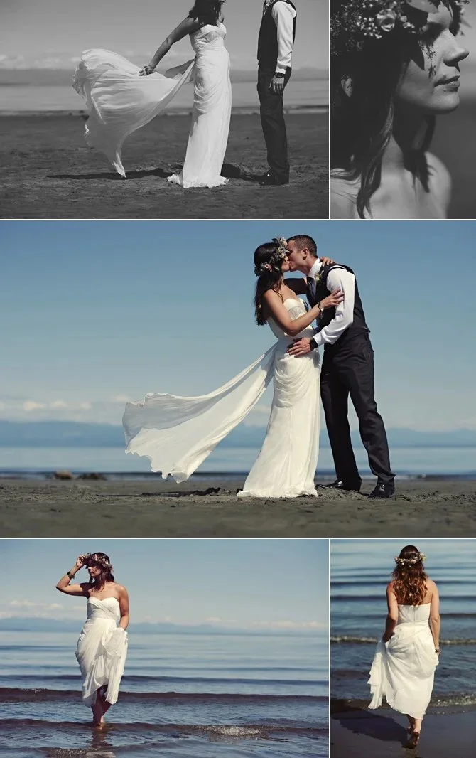 bride groom beach wedding