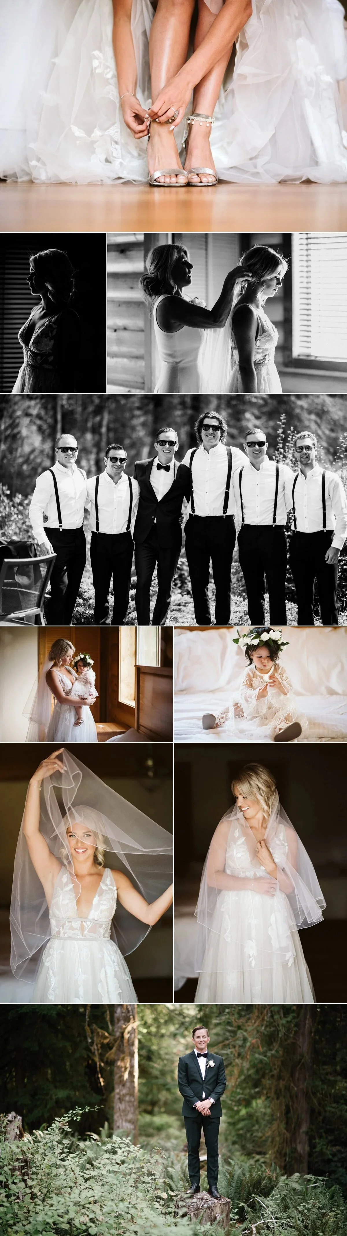 elegant forest wedding- vancouver island